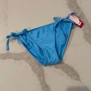 Xhilaration NWT String Bikini Bottoms Women's Medium Light Blue Cheeky Hipster